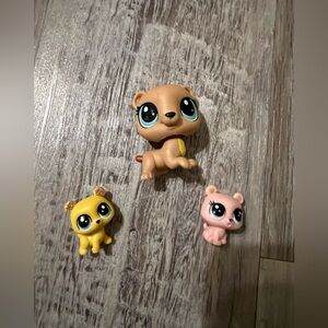 Littlest Pet Shop #327 Odessa #328 Owen #329 Olin, Orso Bear Family